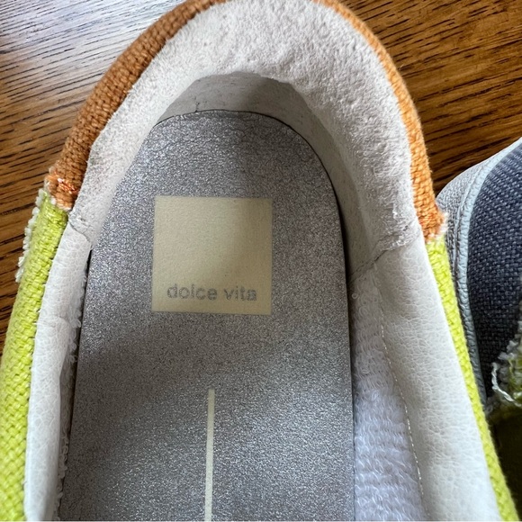 ⭐️ Dolce Vita Women's Miya Sneaker Sherbert Zipper Pink Yellow Canvas Sz 7 - Picture 14 of 14